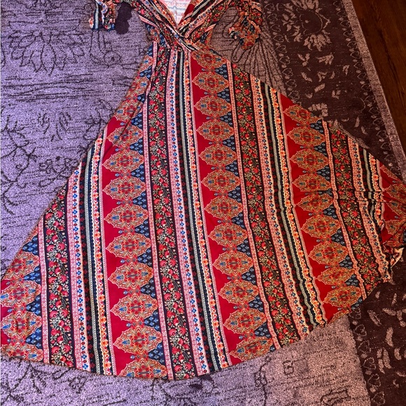 Janette 1970s vibes elastic waist gown size small - Picture 2 of 9